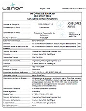 Leonor,-Informe-de-Ensayo-IEC-61537-2006,-Continuidad-Eléctrica-cover Certificado escalerillas portaconductores CONDUTRAY® para la canalización eléctrica